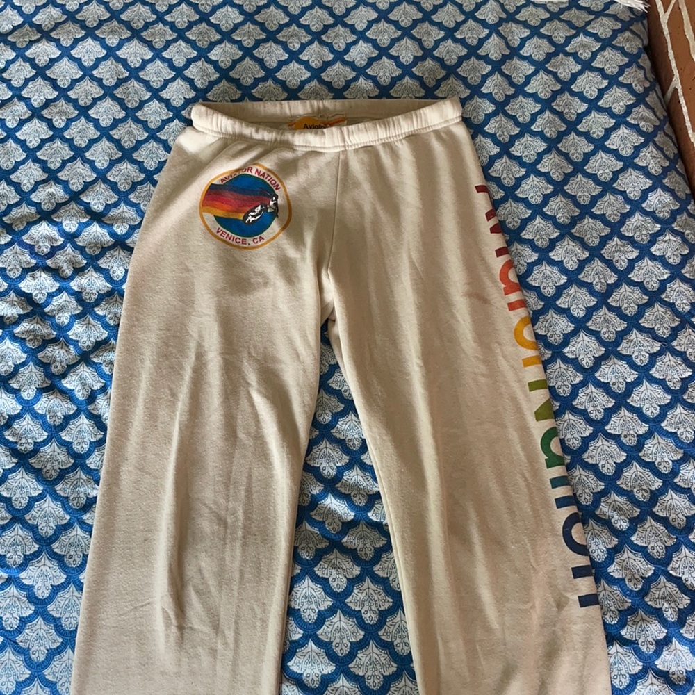 Aviator Nation Sweatpants with rainbow logo Size L